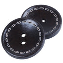 30 Pcs Dark Brown Pattern 2 Holes Round Wood Sewing Buttons 30mm(1 1/8")Dia