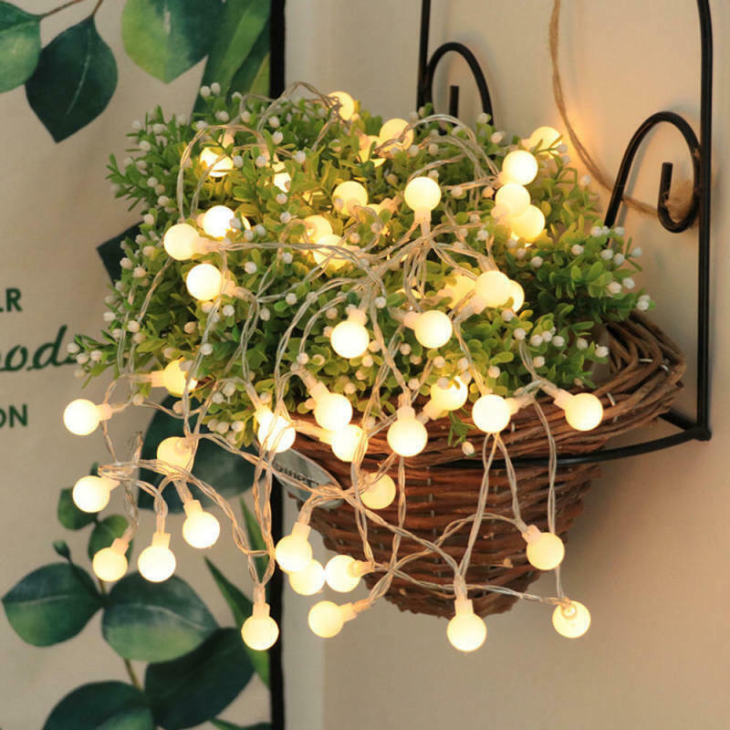 1 Set Fairy LED String Lights Christmas Round Ball Blubs Wedding Party Lamp 6M
