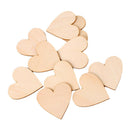 20pcs Unpainted Heart Wooden Shapes Embellishment Rustic Wedding Party Decor