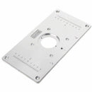Aluminum Router Table Insert Plate w/4 Rings Screws for Woodworking Benches