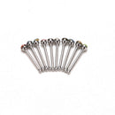 10x Crystal Rhinestone Nose Ring Bone Stud Stainless Body Piercing Jewelry S Hn