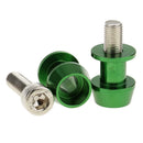 2x CNC Machine Anodized 10mm Swingarm Spool Slider for Kawasaki Ninja Green