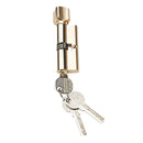 Replacement Brushed Zinc Alloy Cylinder Lock With 3 Keys 90mm