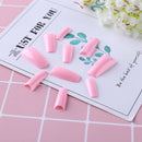 500pcs French Tips False Nail Half Cover Acrylic Gel Nail Art Tool (Pink) A