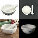 White Topping Actual Porcelain Mortar and Pestle Mixing Grinding Bowl Set  gfsf