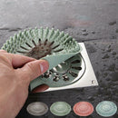 Silicone Sink Strainer Water Stopper Floor Drain Hair Bathtub Plug (Green) A