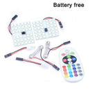 2Pcs/set Car Roof Dome Reading Light 5050 36 SMD RGB LED Lamp + Remote Cont I6G3