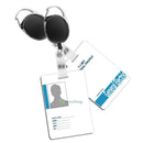 2X Retractable Reel Recoil ID Badge Lanyard Name Tag Key Card Holder Belt Clip