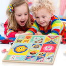 1 Set Children Wooden Toys Tangram Early Education Puzzle Building Blocks