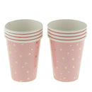 8 Pieces Gilding Star Disposable Paper Cups Birthday Party Tableware Pink