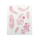 Beautiful Colorful Feather Shape Rubber Stamp Scrapbooking Photo Album Decor-OZ