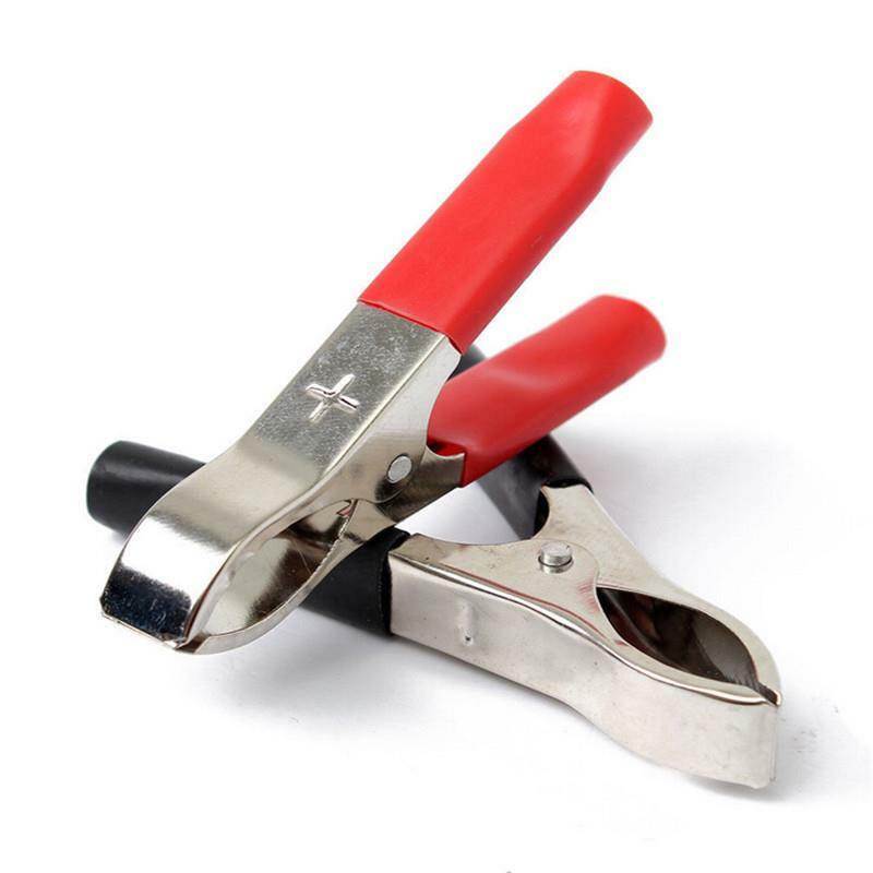 4X 75mm 30A Crocodile Alligator Car Van Battery Test Lead Insulated Clips JR