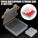 For 4x18650 Batteries Plastic Waterproof Holder Storage Box Case Organizer