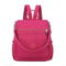 Waterproof Nylon Women Backpack Outdoor Shoulder School Bags (Rose Red)