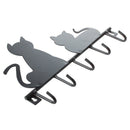 Fashion Black cat design Metal Iron Wall Door Mounted Rustic Clothes Coat h
