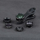 Universal 5 in 1 Clip-on Fisheye+Wide Angle+Macro+ Telephoto+ Polarizer Lens Set