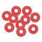 Pack of 10 Guitar Bass Strap Block Rubber Safety Strap Lock Washer Red