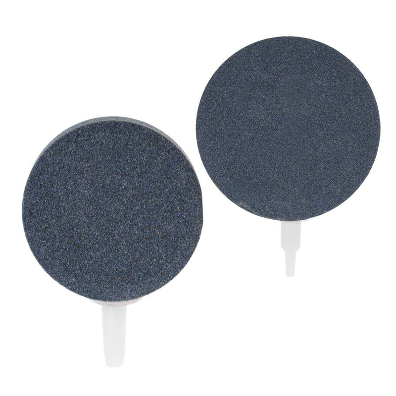2x Aquarium Bubble Air Stone Aerator Fish Tank Pump Hydroponics Disk Diffuser