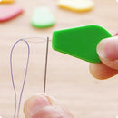 10Pcs Plastic Bow Wire Needle Threader Stitch Insertion Tools For Sewing Craft
