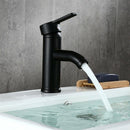 Stainless Steel Bathroom Basin Faucet Single Handle Cold and Hot Water Mixe V5B9