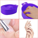 1pc Nail Art Hand Wash Remover Soak Bowl Nail Bath Manicure Tool(Purple)