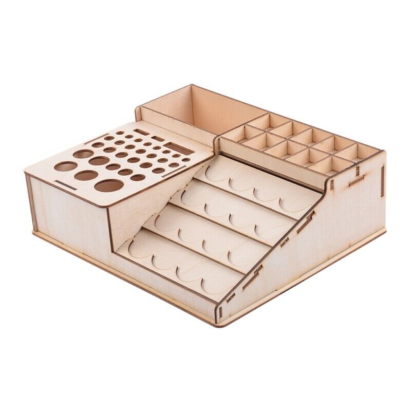 Wooden Paints Bottles Rack Modular Stand Storage Rack DIY Art Painting Tool R2U3