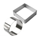 2Pcs/Set Adjustable Round Square Cake Fondant Mould Stainless Steel Cake Mo R7X4