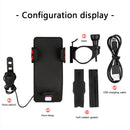 Bicycle Power Bank Phone Rack Holder w/Headlight Speaker (Red 4000mAh)