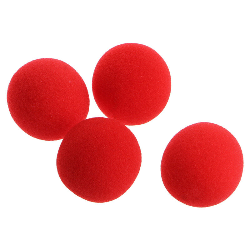 4Pcs Small Sponge Brother Red Sponge Balls Funny Stage Prop Magic Tricks Toys