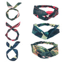 Summer Bohemian Style Hairbands Print Headbands For Women Retro Cross Knot