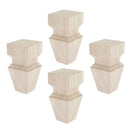 4x Solid Wooden Sofa Leg 10cm Tall Furniture Feet for Couch Ottoman Cabinet