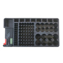 110 Battery Storage Organizer Box Case and Digital LCD Tester Removable Assembly