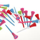 83mm Plastic & Rubber Cushion Top Golf Tees 100 PACK Wholesale Bulk Colorful