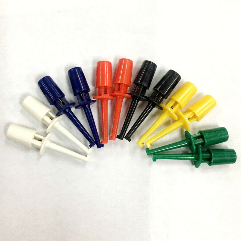 6pairs Mini SMD Ic Single Hook Clip Grabbers Test Probe Cable for Multimeter