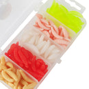 150pcs Fishing Earthworm Soft Lures Bread Insects Baits Simulation Maggots Grubs