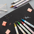 10Pcs DIY Paint Pens Art Metal Marker Double-Sided Highlighter Pens Marker