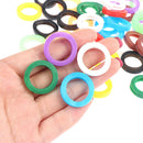 50Pcs Hollow Multi Color Rubber Soft Keys Locks Cap Topper Keyring Elastic C Nw