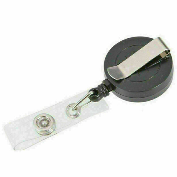 1* Retractable Recoil ID Badge Lanyard Name Tag Key Holder Card Clip Belt D S4H7