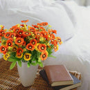 Artificial Daisy Flowers Bushes 4pcs Floral Bundles Faux Plants Arrangement