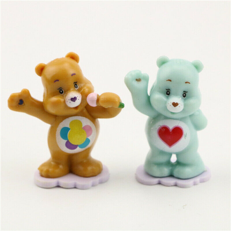 12PCS CARE BEARS CAKE TOPPERS 12 PLASTIC FIGURES BRAND NEW Gift For Kids