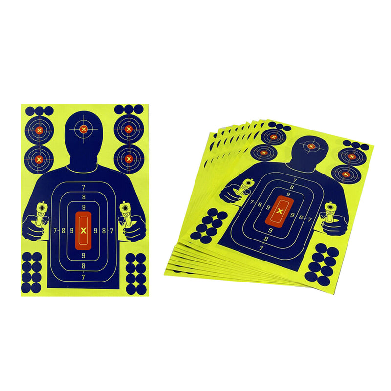 10 Pack 12"x18" Shooting Splatter Targets High Visibility Gun Shots Paper Target