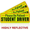 Set Of 3 Student Driver Magnet Highly Reflective New Driver Vehicle Bumper  L8Y4
