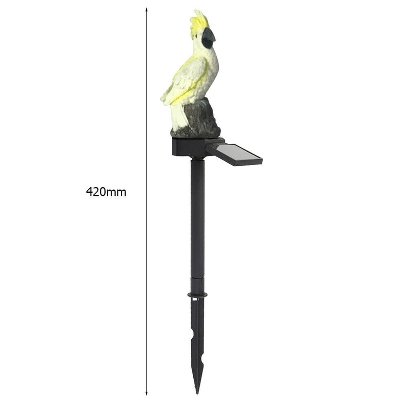 Solar Power LED Parrot Lawn Light Waterproof Garden Landscape Lamp (Yellow)