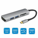USB Type C to USB Adapter,3.1 USB C(Thunderbolt 3) to 3 Hub with Type-c Fem I8M4
