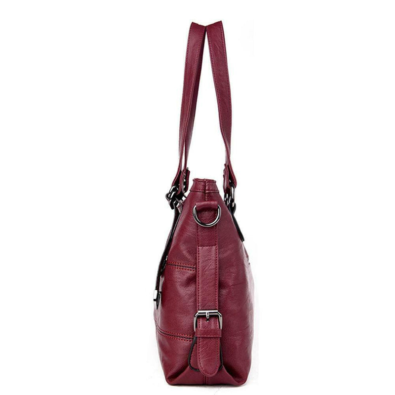2017 Retro Style Large Women Handbags Ladies Shoulder Bags(Red)