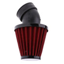 Red Motorcycle Racer 42mm Inlet Cold Air Intake Tapered Air Filter Cleaner