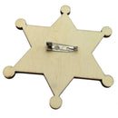 Retro Wooden Badge Pin Ring Security Wedding Rustic Badge Boys Girls AccessoryJR