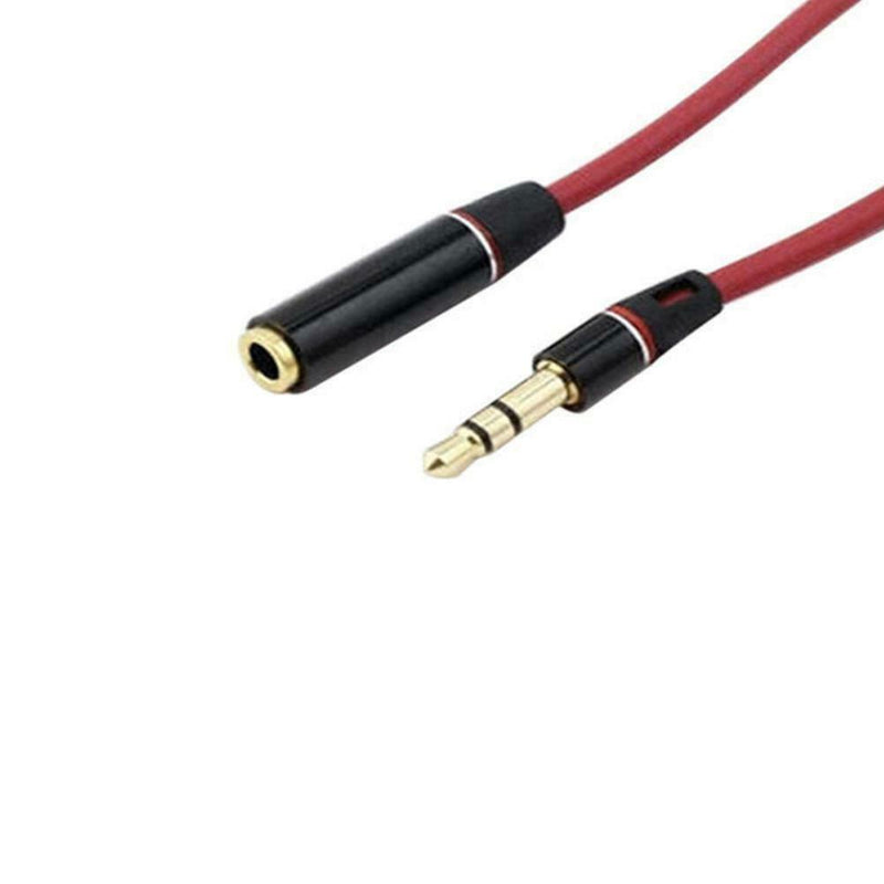 3.5mm audio extension cord headphone cable male to female 1.2M industrial red