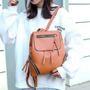 Women Drawstring Backpack Leather Travel Girls School Shoulder Bag (Yellow) A