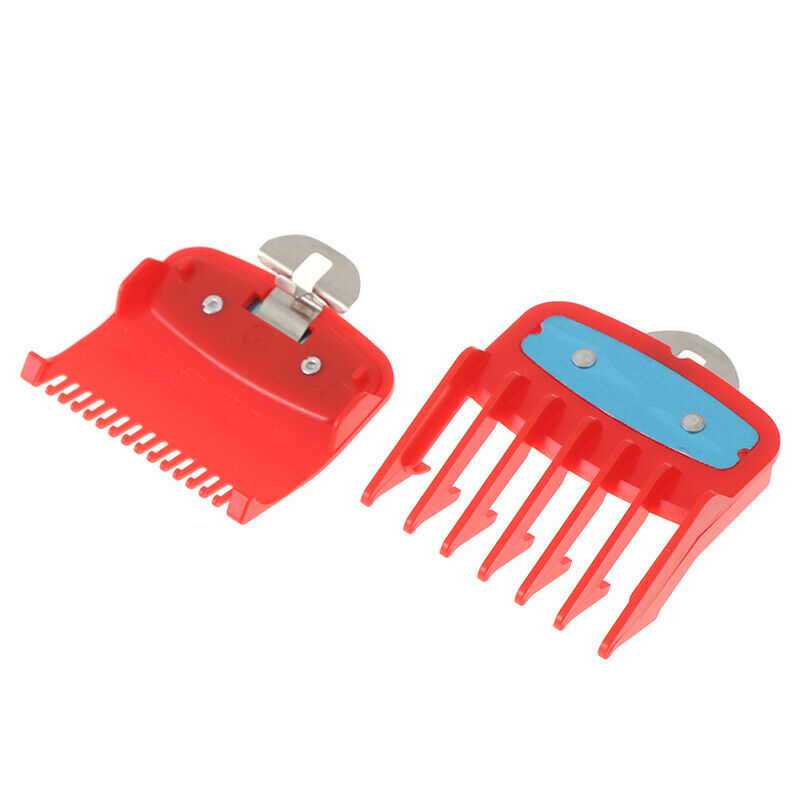 1.5+4.5mm Size Guide comb  Red Attachment Comb Set with a Metal Holder ClipperME